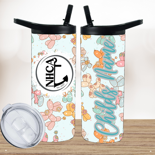 kids duo New Hope balloon dogs