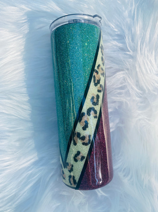 Fall leopard tumbler