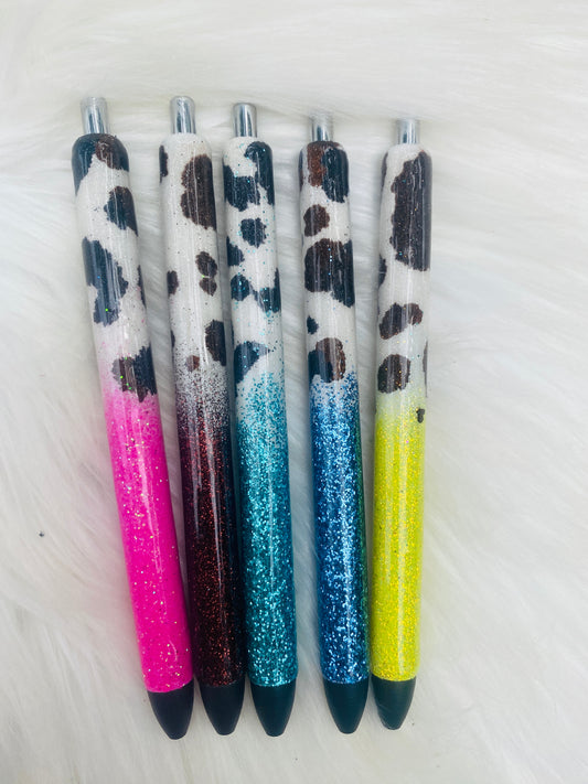 Western cow print pen