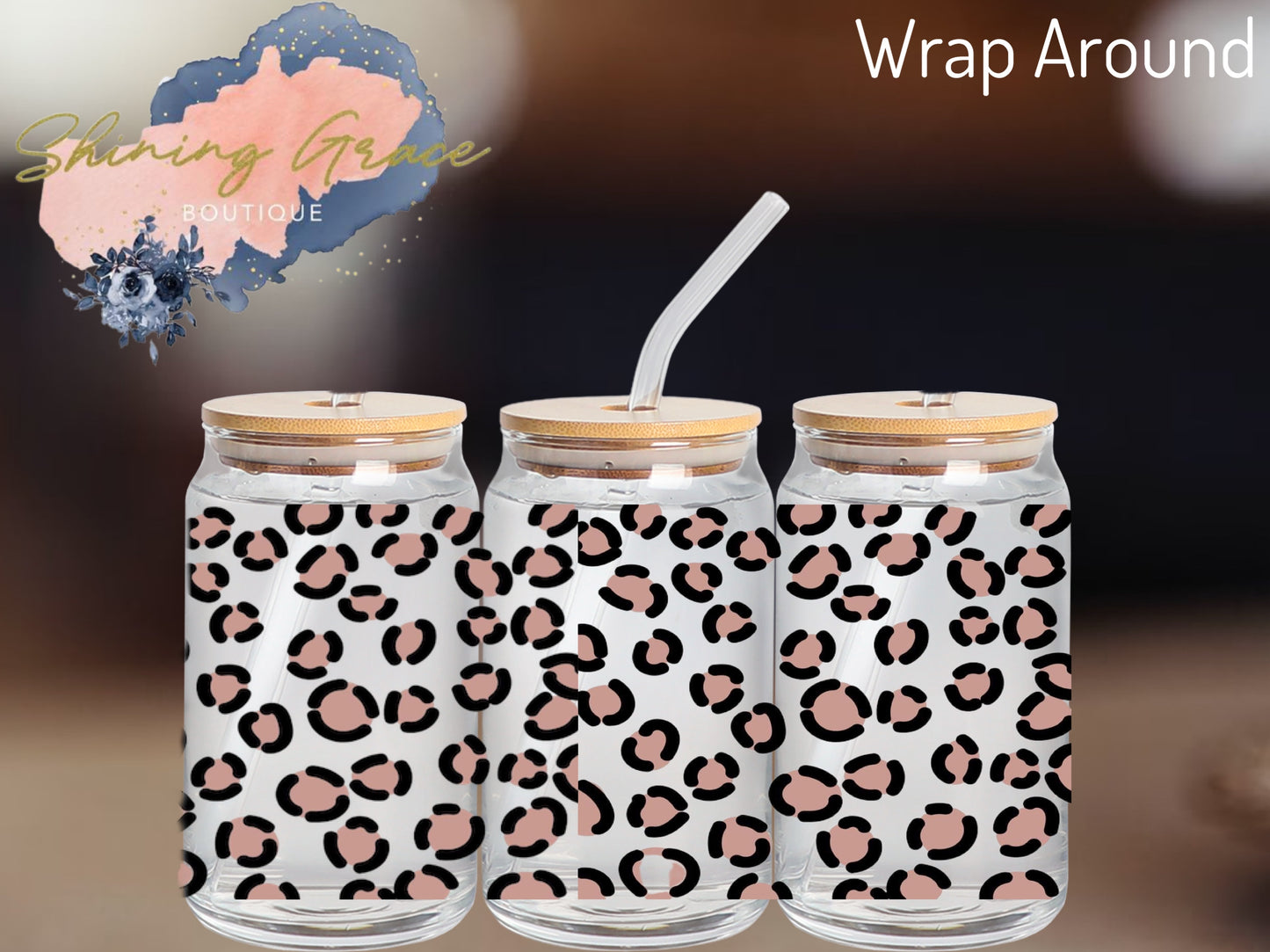 Wrap Around- Tan Leopard