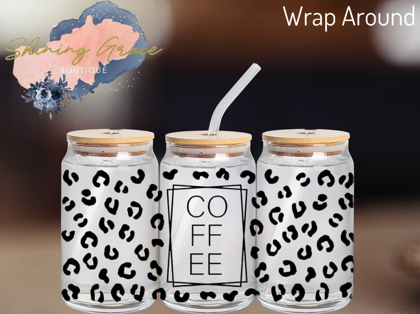 Wrap Around- Leopard Coffee