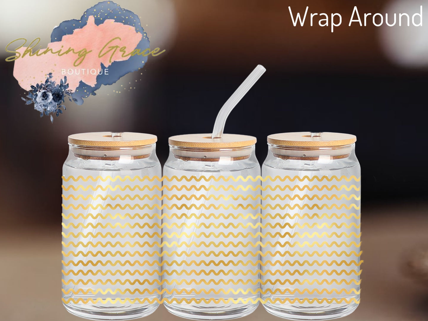Wrap Around- Gold Lines