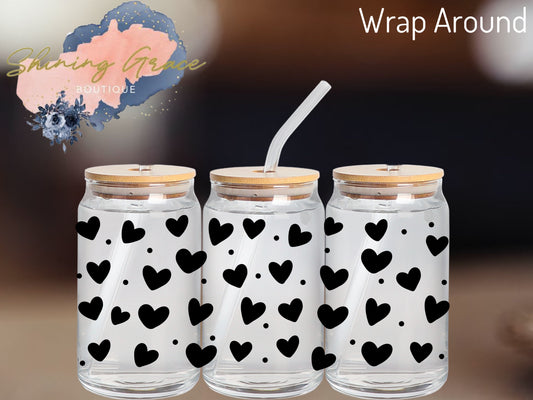 Wrap around filled in hearts