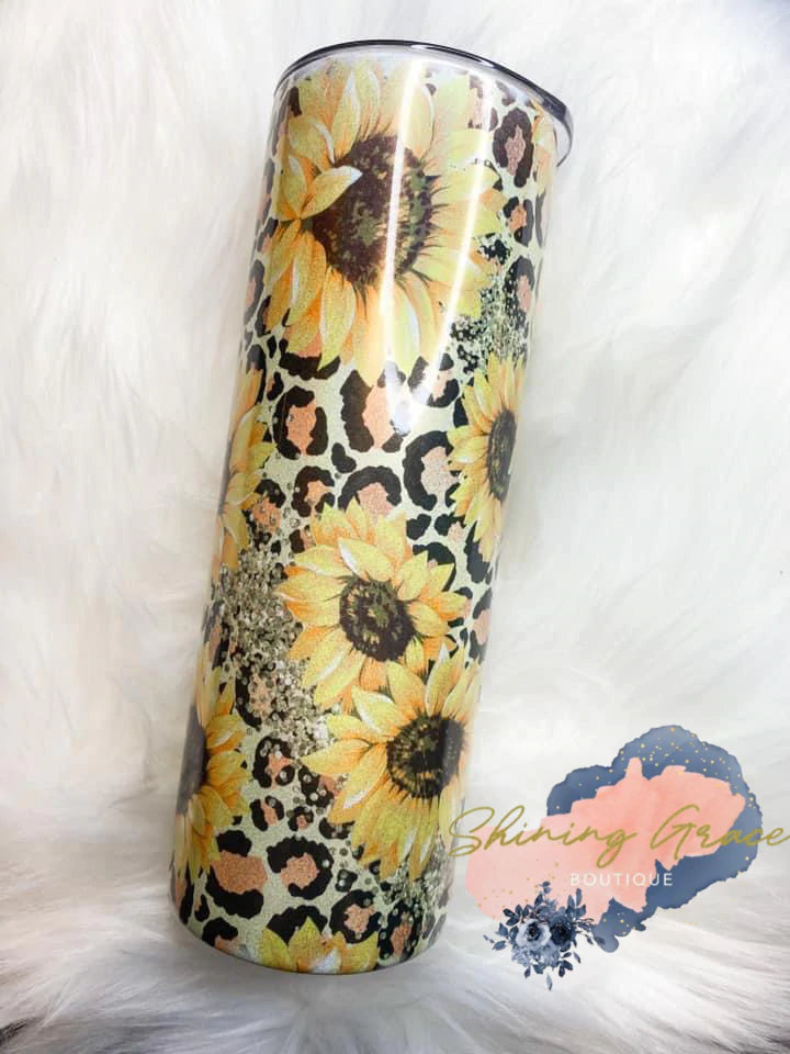 Leopard Glitzy Sunflowers