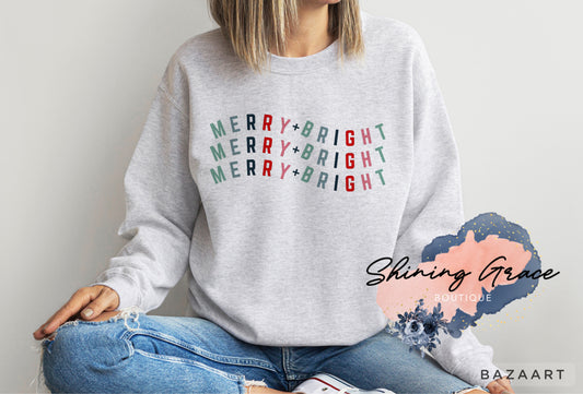 Merry and bright sweatshirt
