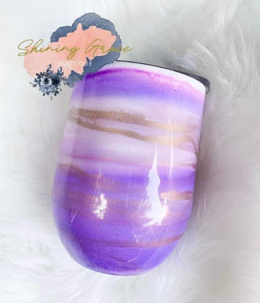 Watercolor purple and gold