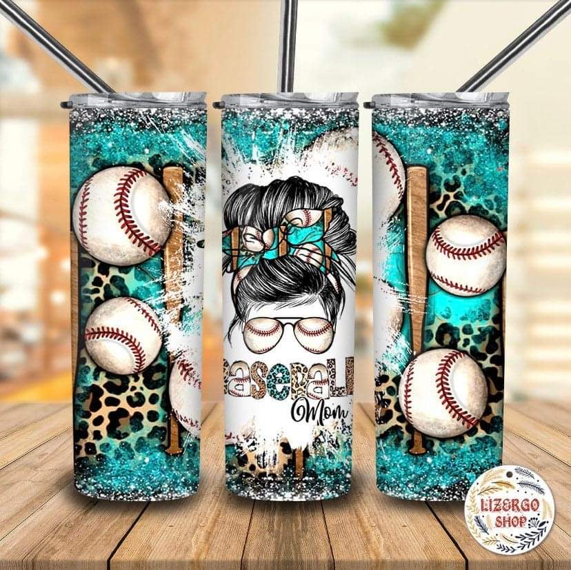 Baseball mom turquoise