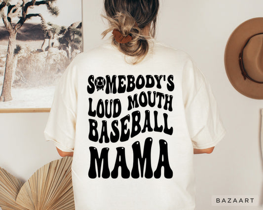 Loud mouth baseball mama