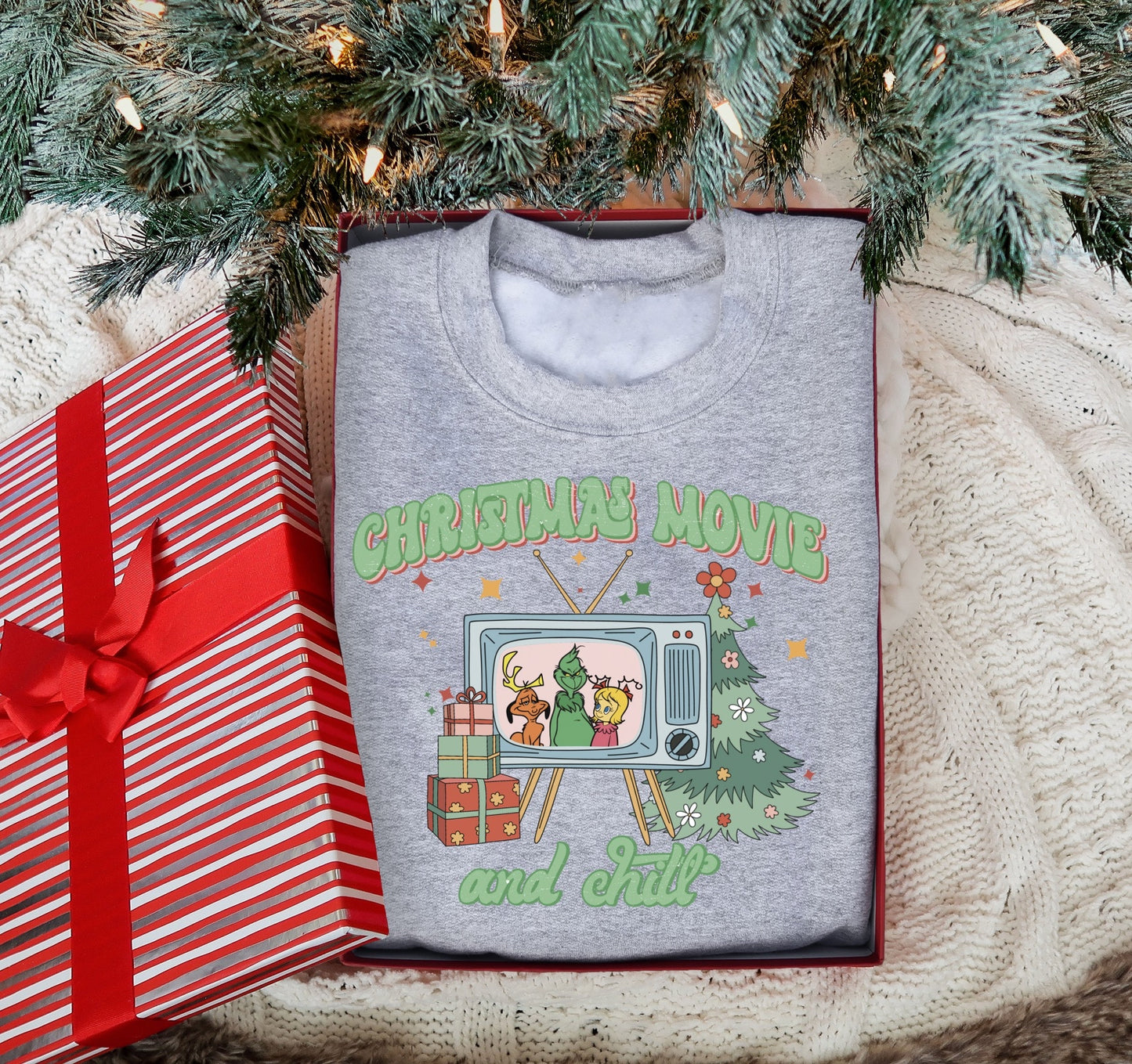 Christmas movie and chill sweatshirt