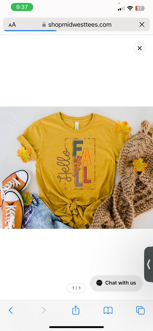 Hello fall tee