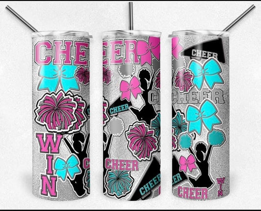 Cheer pink and blue