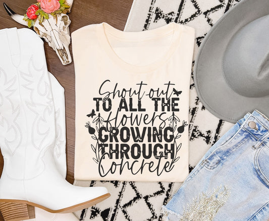 Growing flowers tee