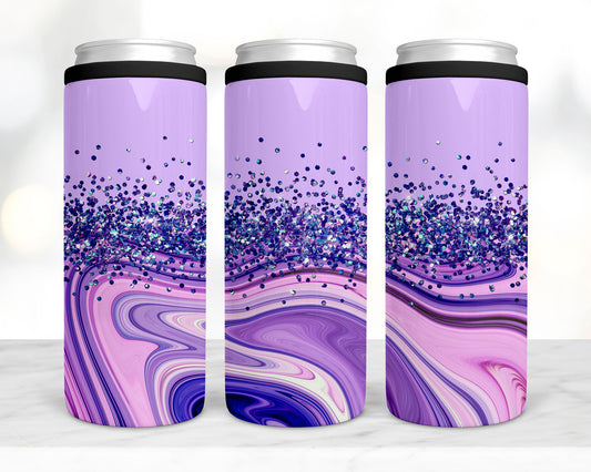 Purple swirl koozie