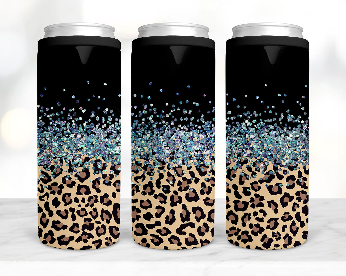 Leopard and Black koozie