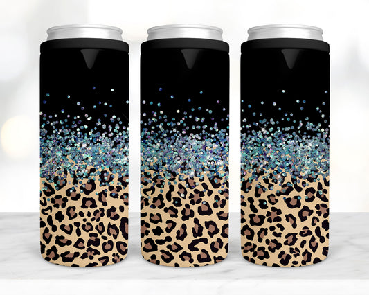 Leopard and Black koozie