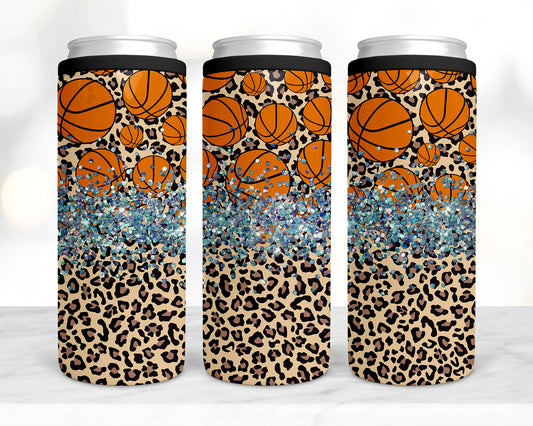 Basketball leopard koozie