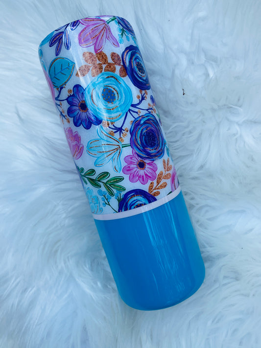 Winter floral tumbler