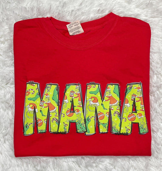 Christmas mama puff print tee