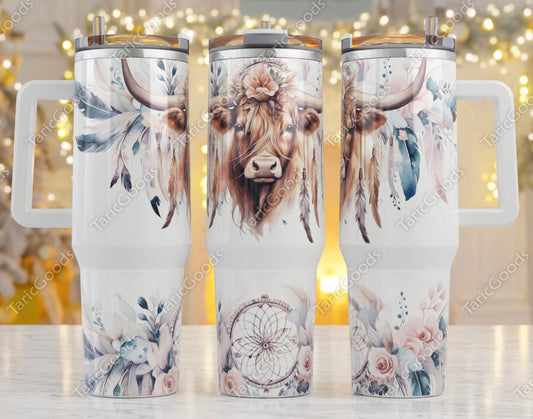 Boho Cow 40oz