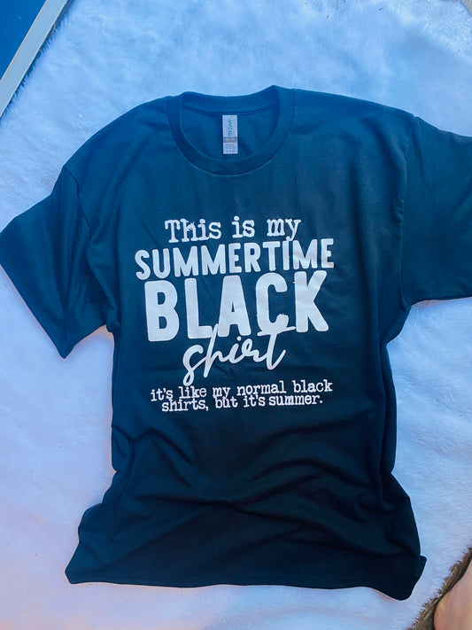 Summertime black shirt Awww