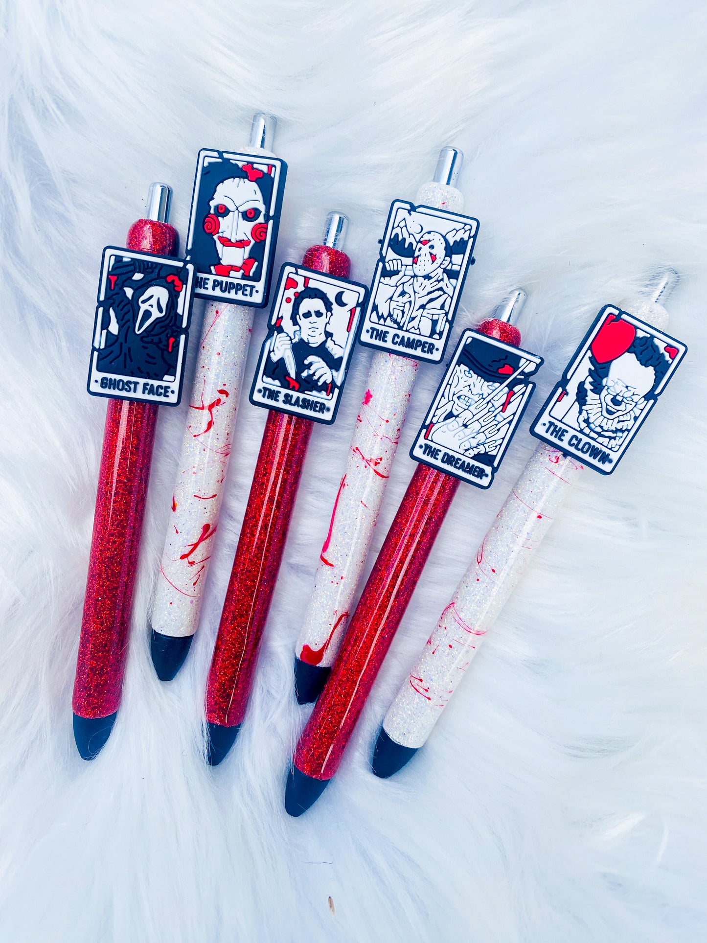 Horror cards pen set