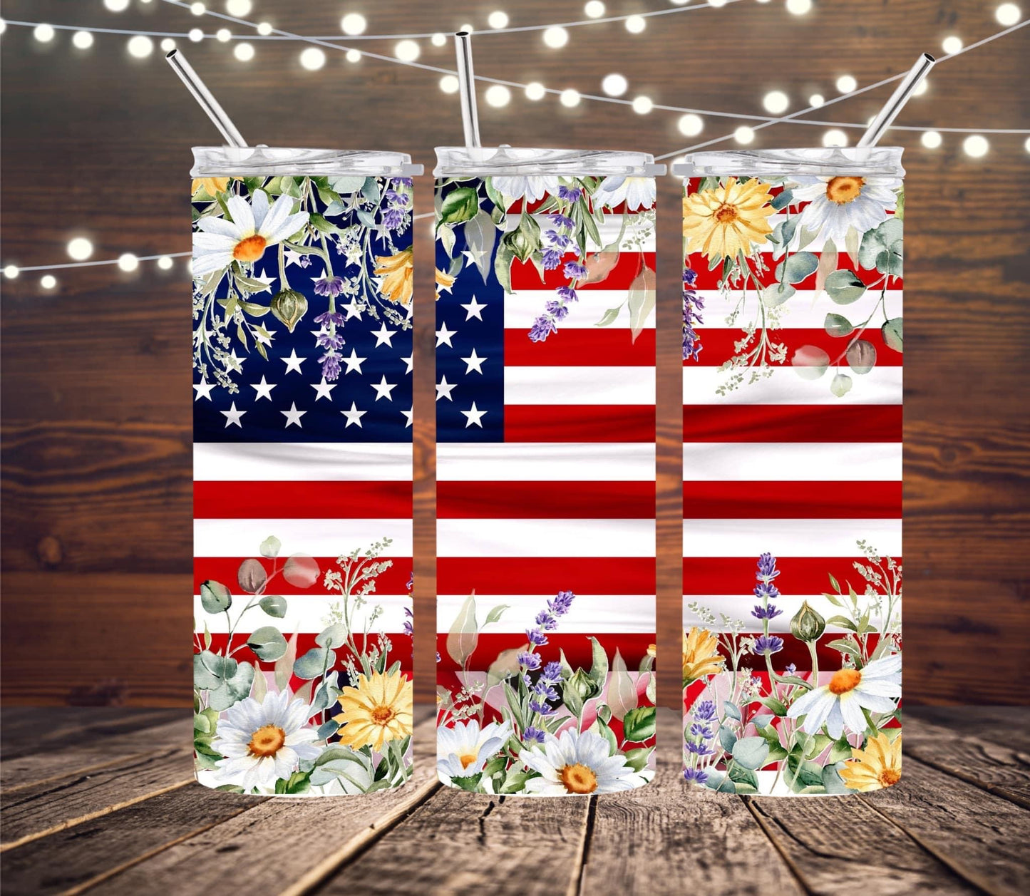 Floral American flag