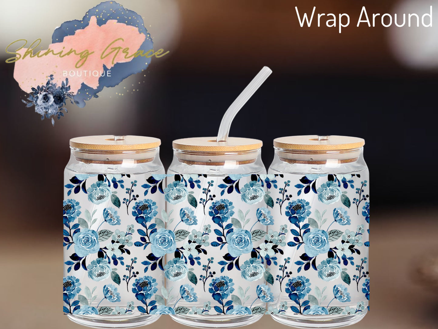 Wrap Around Blue Floral