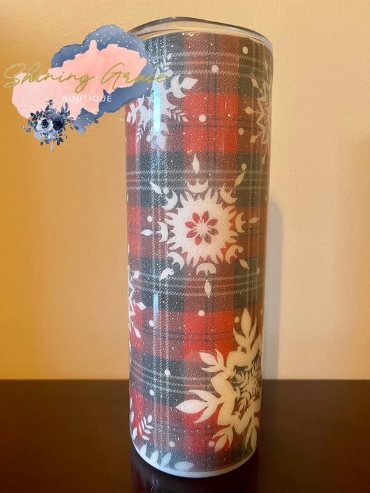 Buffalo plaid snowflakes