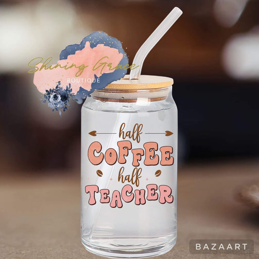 Half coffee half teacher