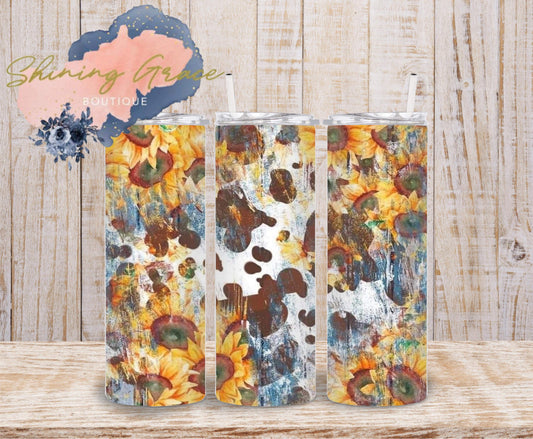 Cow print sunflowers