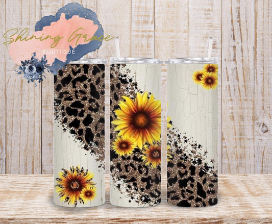 Swirled sunflower leopard