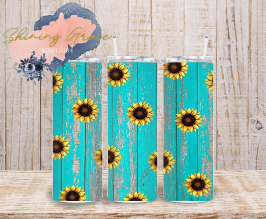 Shiplap sunflowers